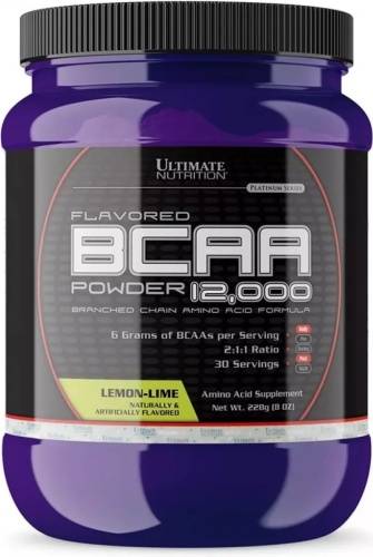 BCAA Ultimate Nutrition BCAA 12000 лимон, лайм 228 г