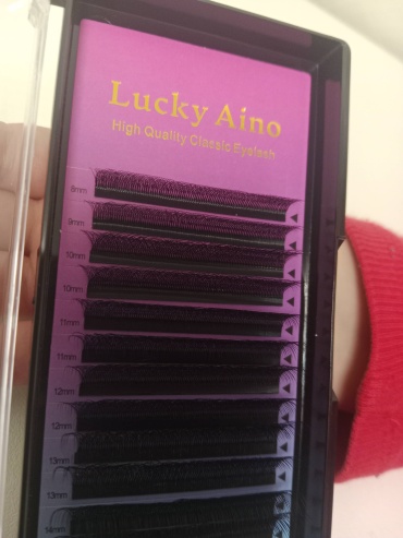 Lucky Aino ленточные 40D D 0.03 мм черный mix 8-15 мм