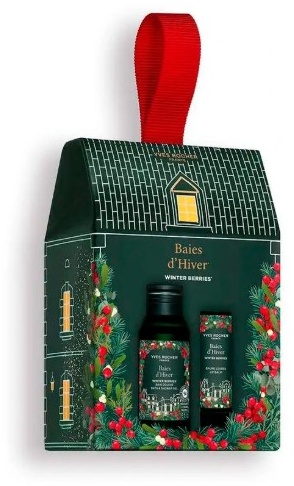 YVES ROCHER Набор из 2-х продуктов ЗИМНИЕ ЯГОДЫ (гель для душа 50 мл, бальзам для губ) набор по уходу за лицом и телом для женщин