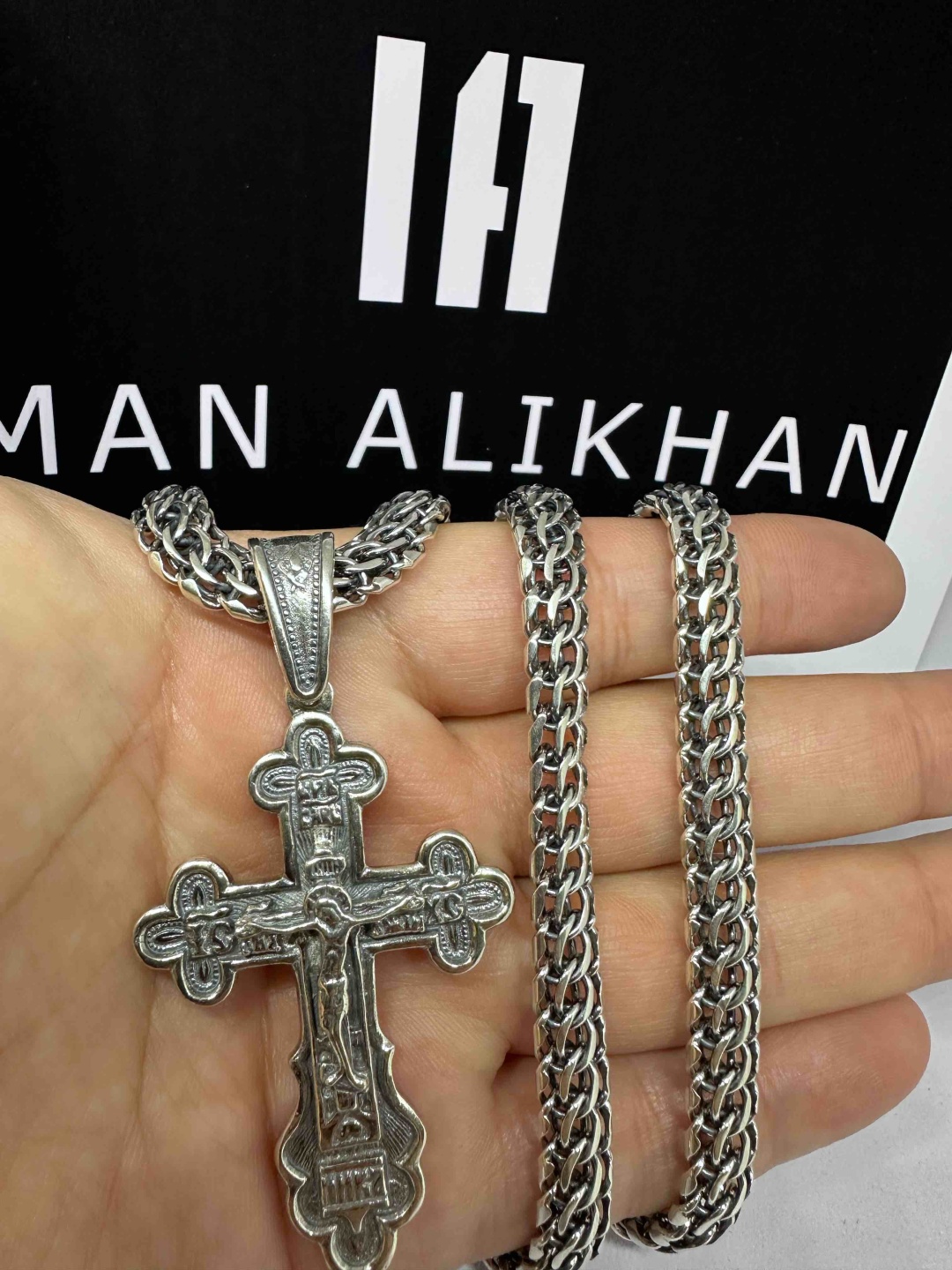 Колье IMAN ALIKHAN 529400341 длина 65 см вес 80 г серебро, без вставок