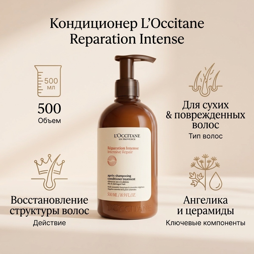 L'Occitane кондиционер Reparation Intense 500 мл
