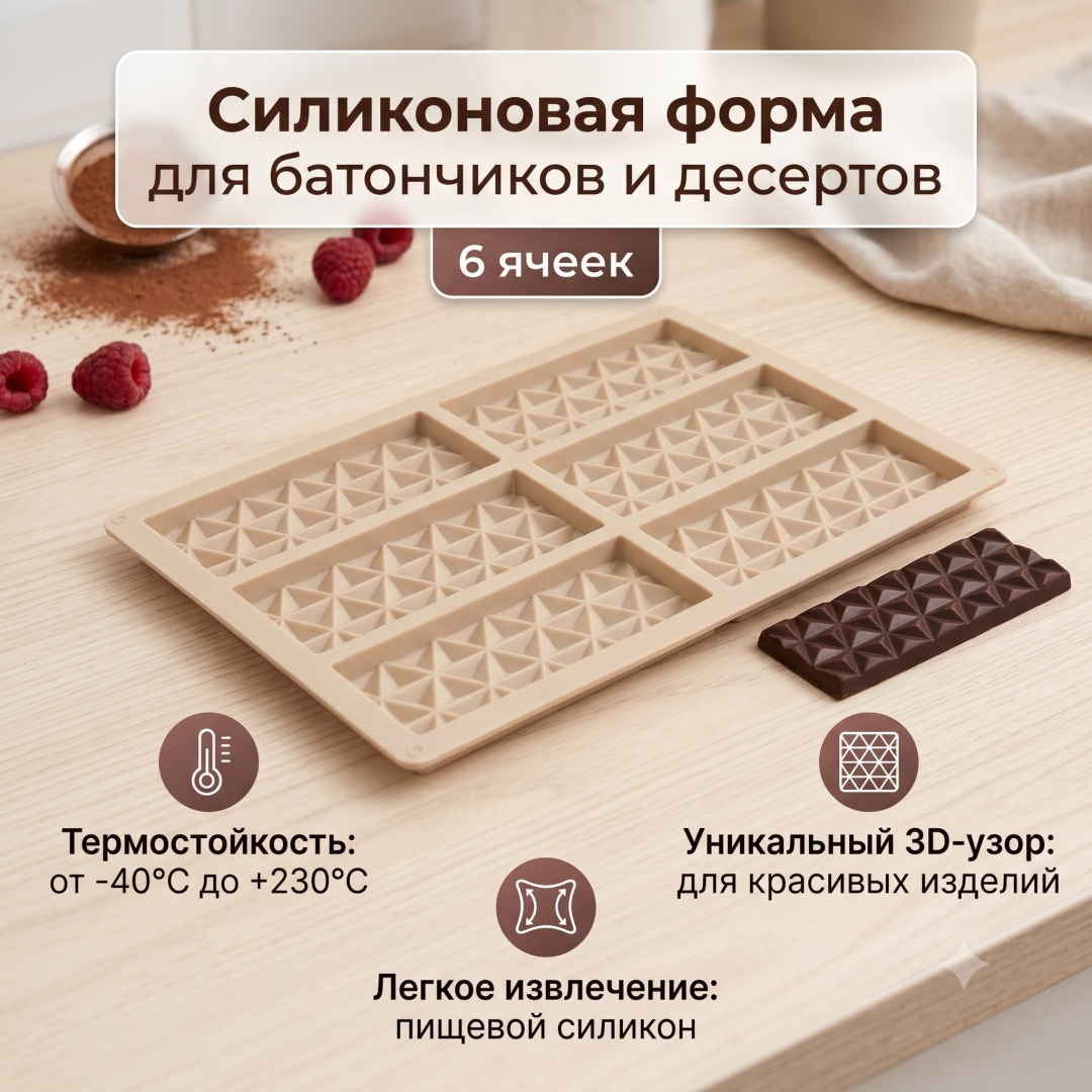 Универсальная, для шоколада 30436274_6903340800177, силикон