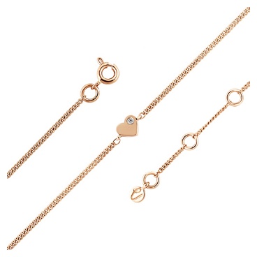 Veronika jewelry factory ZБр1301453V длина 13 см, вес 1.4 г золото, плетение якорное