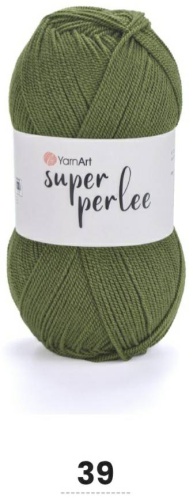 Моток YarnArt Super Perlee Супер Перле акрил 39 хаки 400 м 100 г