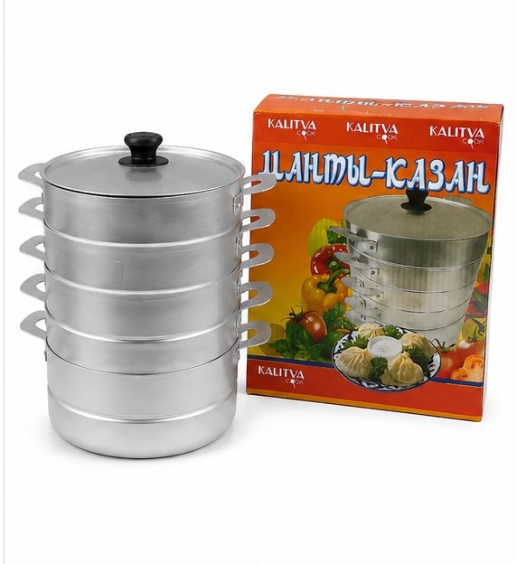 Мантоварка 6 л, Kalitva алюминий, количество ярусов: 4