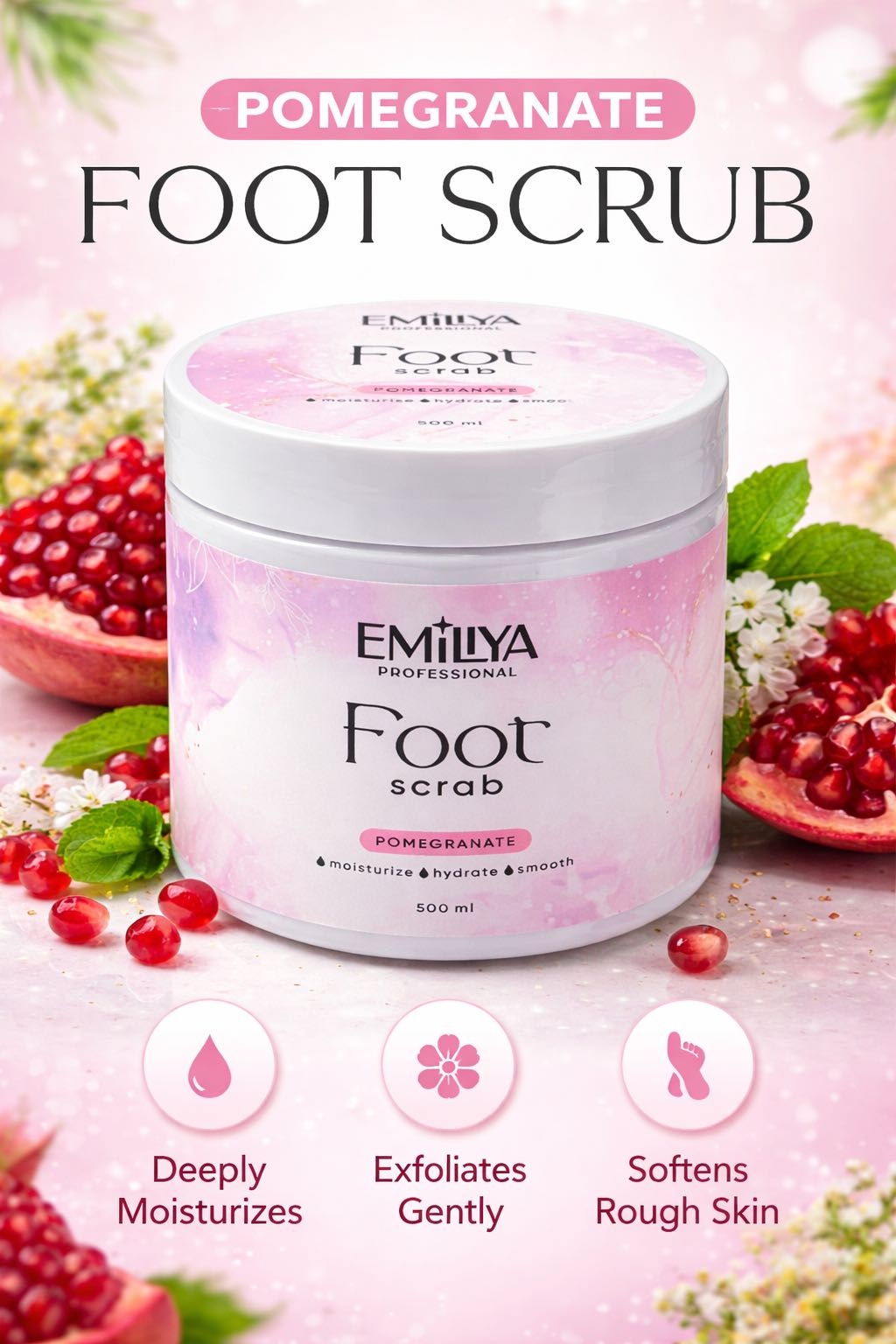 Emiliya Professional скраб Foot scrab Pomegranate 500 мл