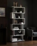 Стеллаж напольный , 73x25x175 см, белый