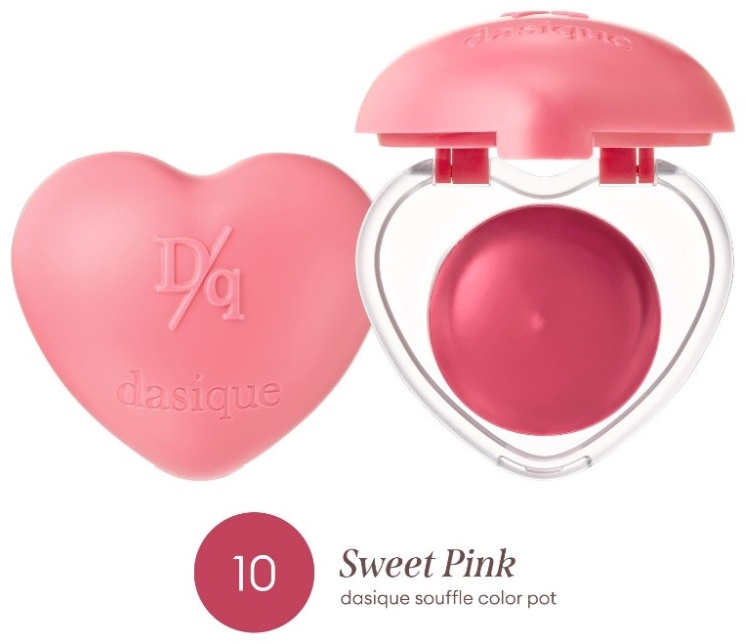 Dasique КРЕМОВОЕ СУФЛЕ ДЛЯ ГУБ И ЩЕК SOUFFLE COLOR POT румяна 10 Sweet Pink