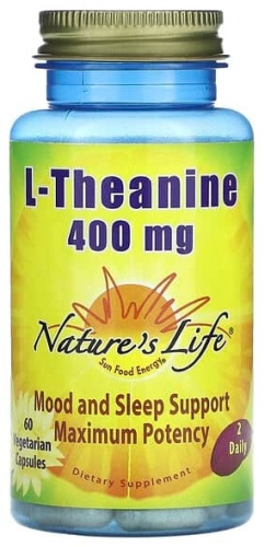 Аминокислота Nature's Life L-теанин, 400 мг нейтральный