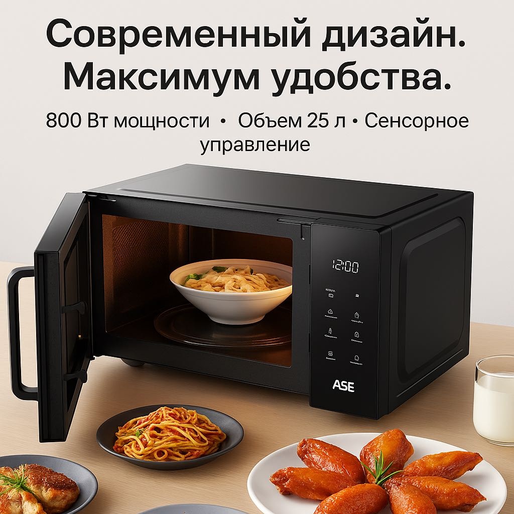 Микроволновая печь Ase ASE-HJD31A черный
