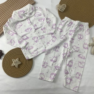 Пижама Ahtan brand белый, фиолетовый