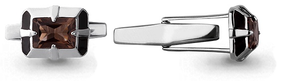 Запонки AQUAMARINE 7281301 вес 4 серебро, эмаль, кварц
