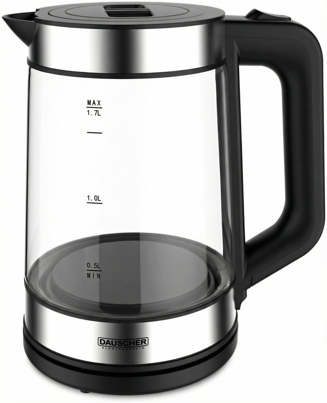 Электрочайник DAUSCHER DKT-1706GS черный, прозрачный