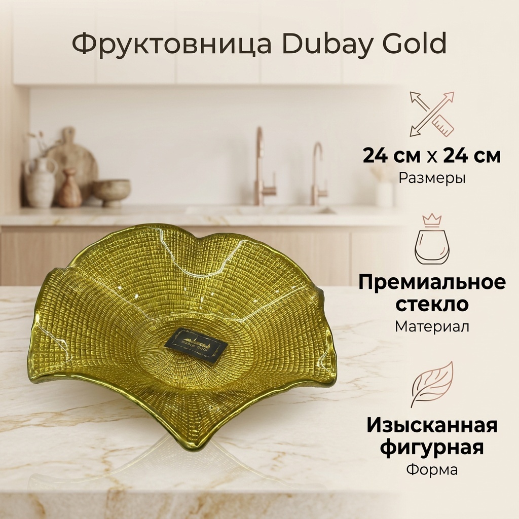 Dubay gold фруктовница dubay gold IVV 245-132 фигурная 1 шт