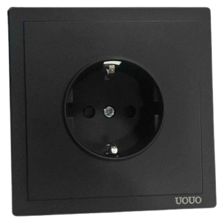 Розетка UOUO SH07BK-855790570, черный