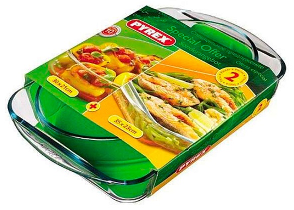 Форма для выпечки, для запекания Pyrex стекло, 2 шт