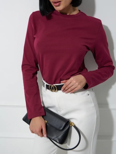 Лонгслив COFFA LADY бордовый