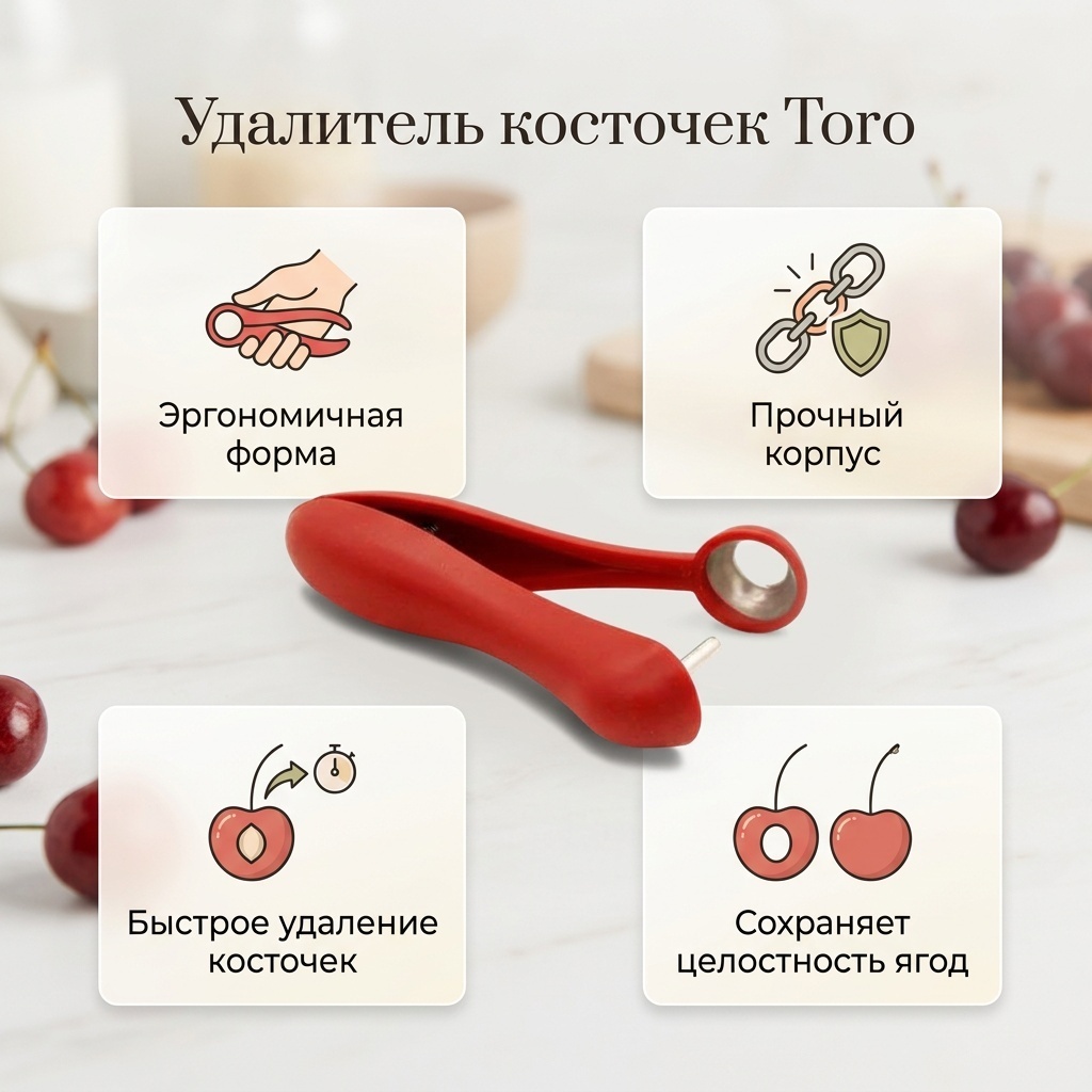 Удалитель косточек Toro пластик, 1 шт