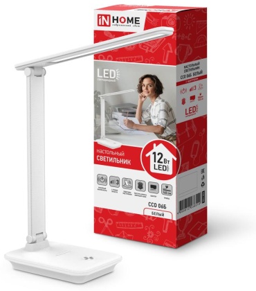Настольная лампа IN HOME 4690612036519 LED, 12 Вт, пластик