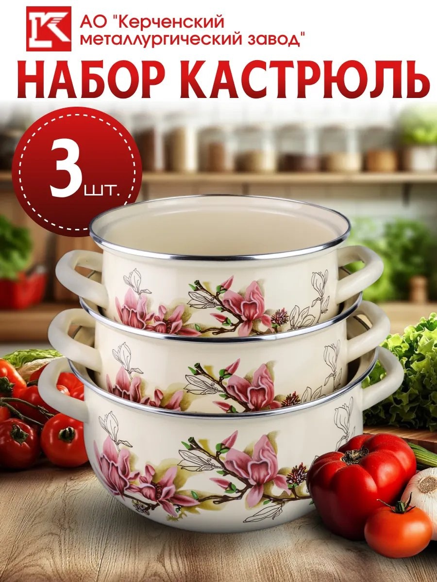 Кастрюля 2 л, Керченский металлургический завод 205397171 нержавеющая сталь