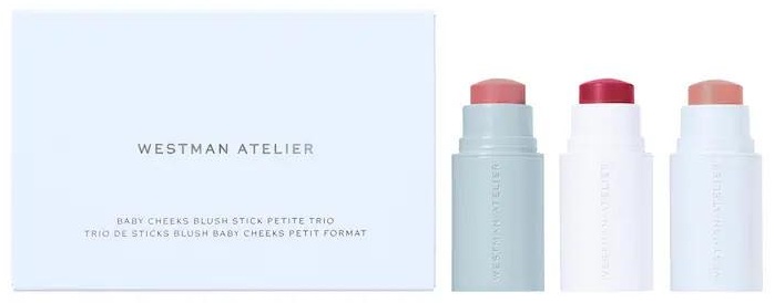 Westman Atelier Mini baby cheeks Lip+cheek cream blush Stick trio gift set румяна Petal jam chouchette