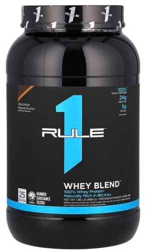 Rule 1 Whey Blend шоколад, арахис 888 г