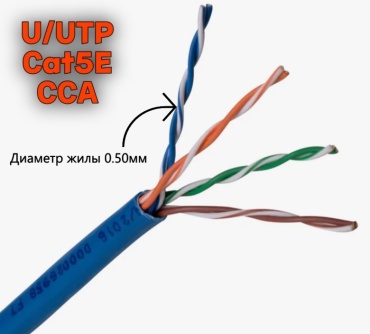 Herzco кабель UTP, U/UTP, 24 AWG 8x0.5, 305 м