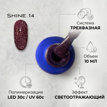 SPECTRUM гель-лак Светоотражающий 14 глянцевое 10 мл