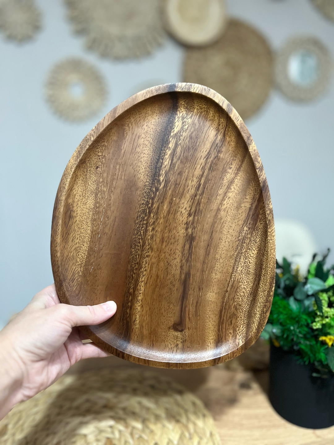 Обеденная тарелка 20x26 см, 1 шт, дерево