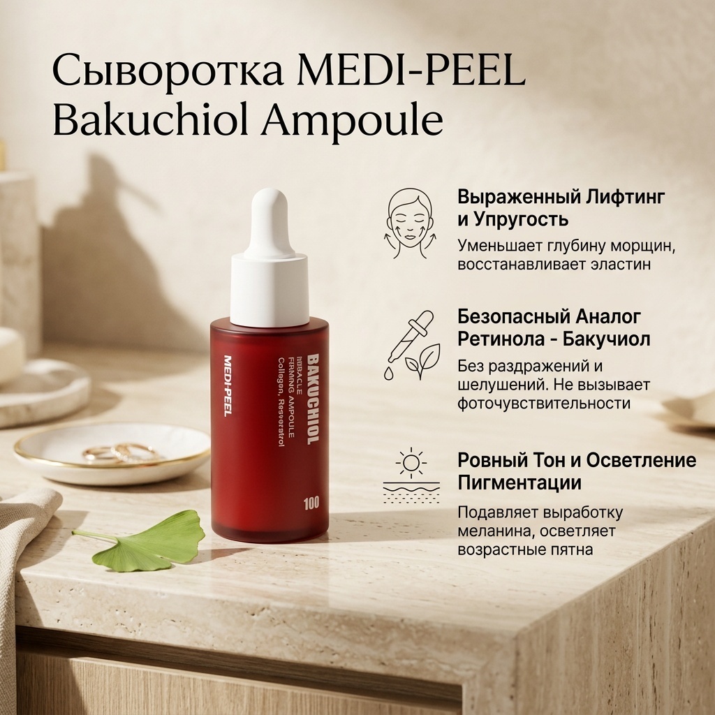MEDI-PEEL сыворотка bakuchiol ampoule для лица 30 мл