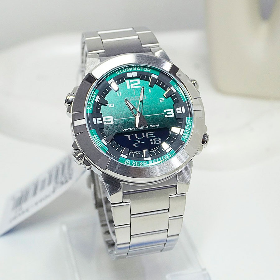 Кварцевые CASIO AMW-870DA-3AVDF нержавеющая сталь