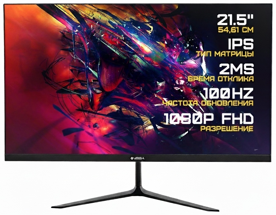 Монитор 21.5" VEGA VHF215-100CA черный