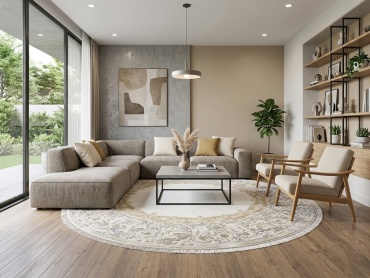 Ковер KARTAL 150x150 см, короткий ворс, Турция