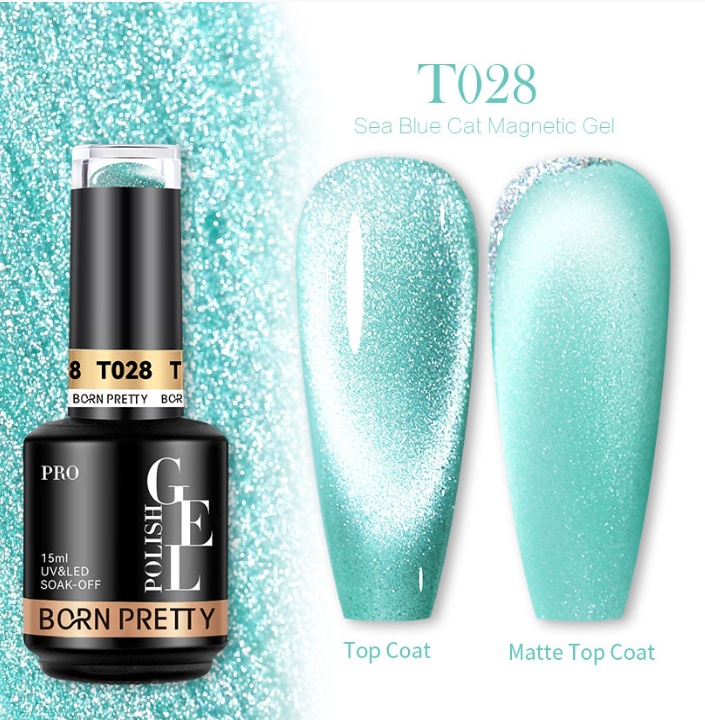 BORN PRETTY гель для дизайна Sea Blue T028 15 мл