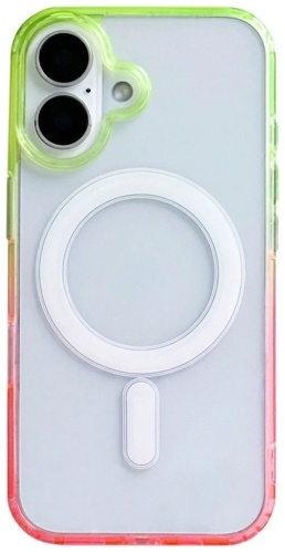 Чехол Gadget&Tail для Apple iPhone 16 красно-прозрачный