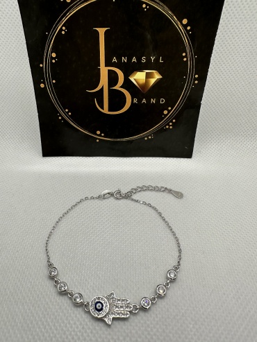 JANASYL Brand JB007 длина 17.19 см, вес 3.5 г серебро, плетение якорное