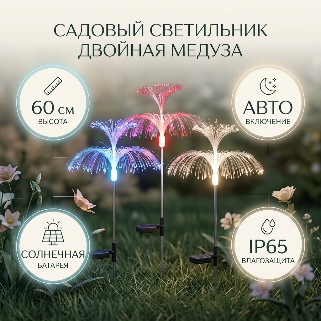 Уличный светильник грунтовый 0.05 Вт 60 см