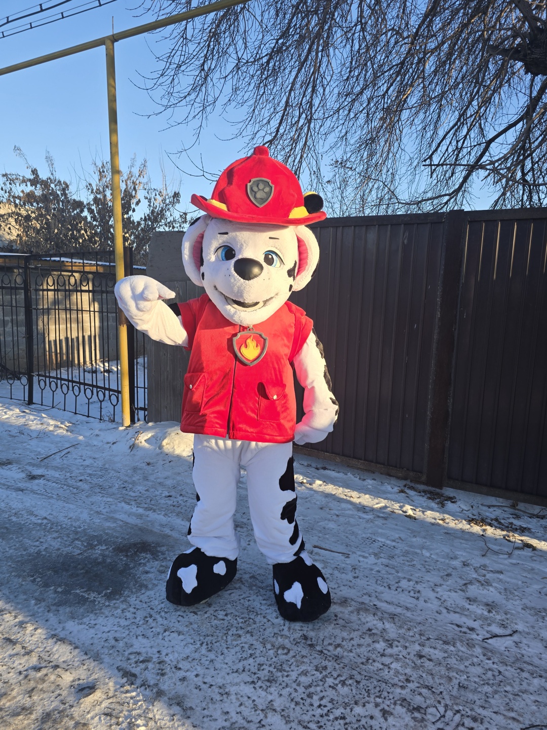 Карнавальный костюм Event Mascot Маршал Щенячий Патруль Ростовая кукла , костюм для аниматоров мультиколор