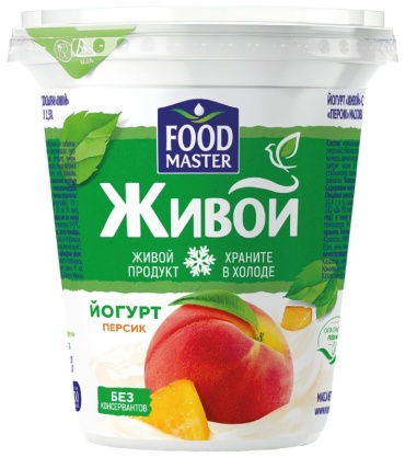 Йогурт Foodmaster Живой персик 1.5% 300 г