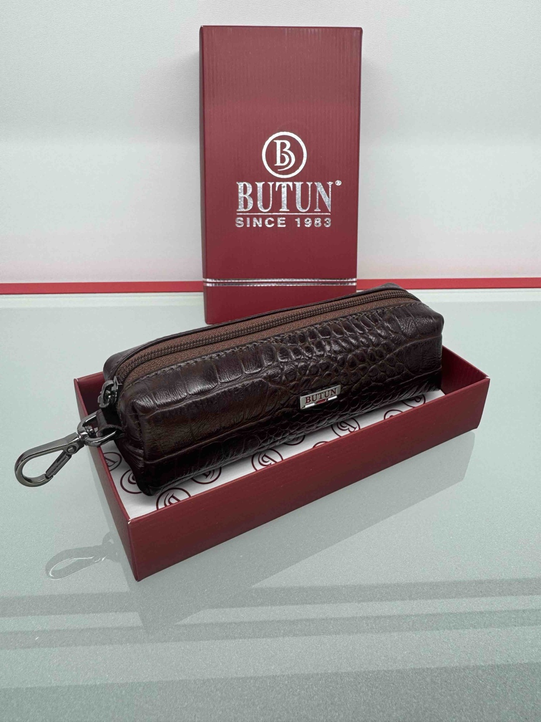 Ключница BUTUN Кроко Натуральная Кожа 14*4.5 натуральная кожа 1 шт