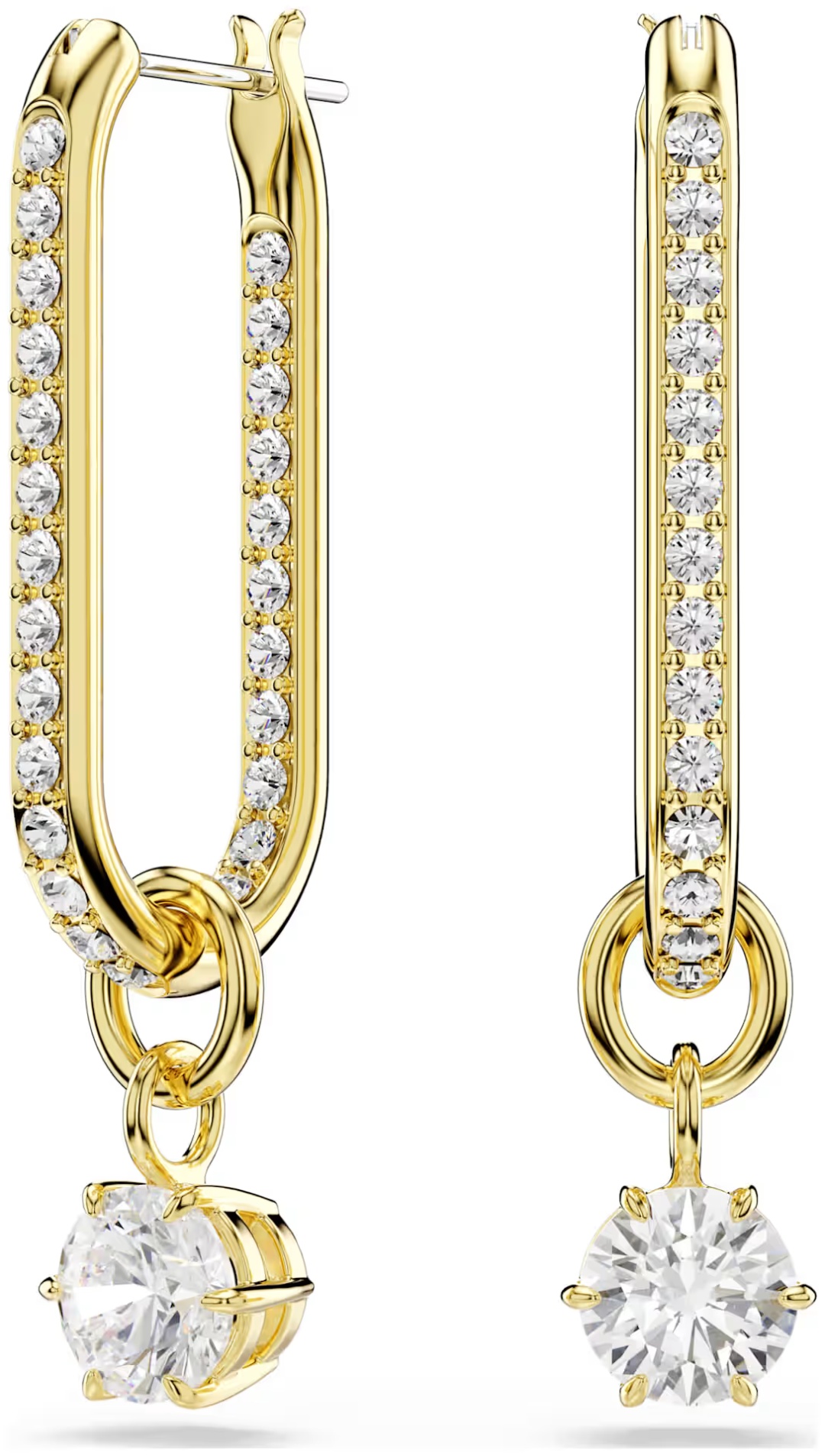 Серьги Swarovski бижутерный сплав, кристаллы Swarovski, цирконий