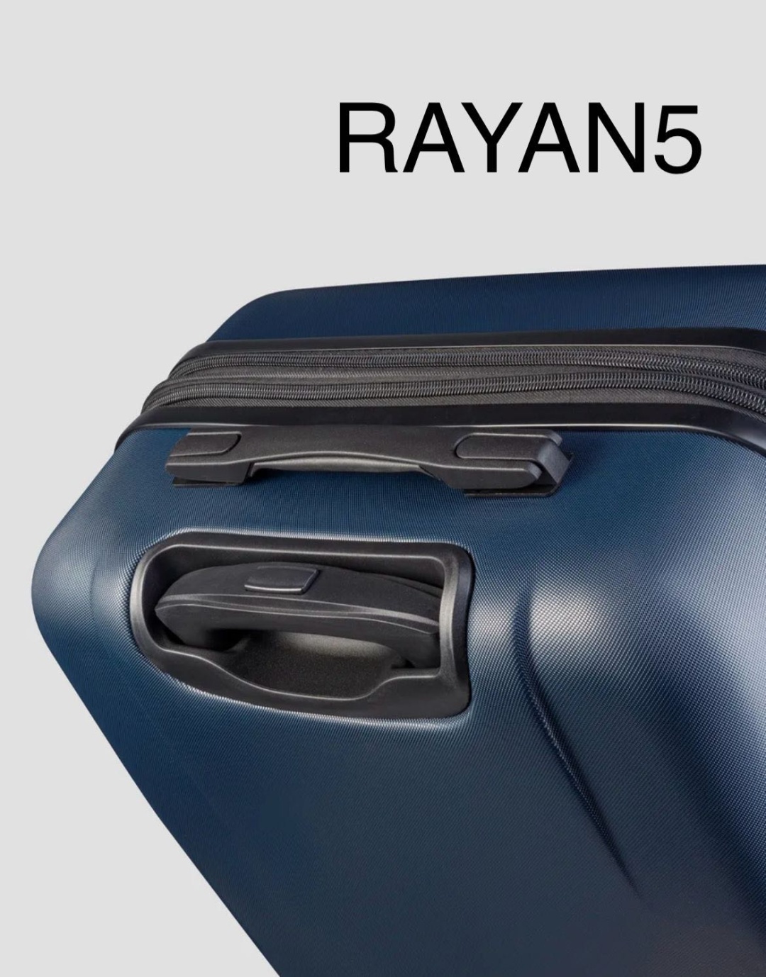 Чемодан RAYAN5 R4 пластик, силикон 101 л темно-синий