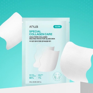 Маска для лица Anua натуральные коллагеновые волокна PDRN Collagen Melting Patch For Glass Skin 1 шт