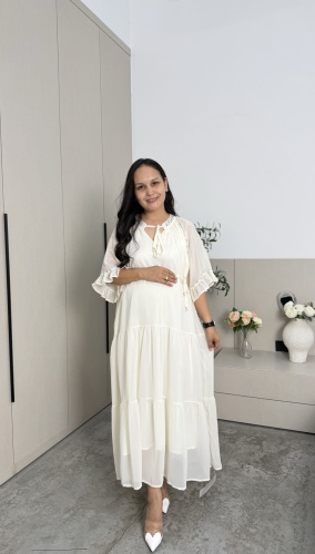 Повседневное платье, для беременных SuperMama белый