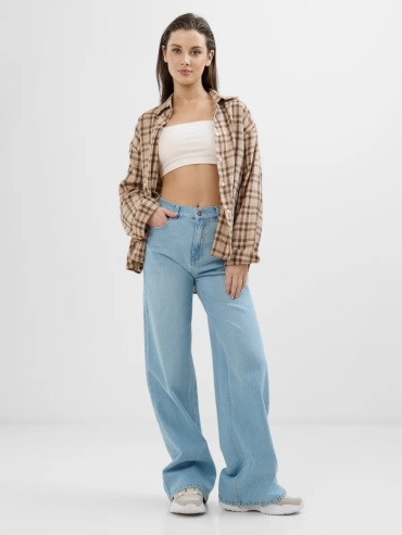 Джинсы джинсы-мом TORO JEANS голубой