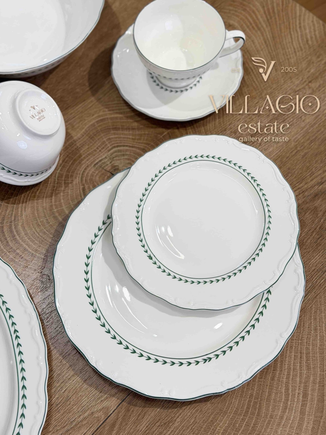 Сервиз на 6 персон VILLAGIO 40-AD, предметов: 40, чайно-столовый, фарфор, костяной фарфор