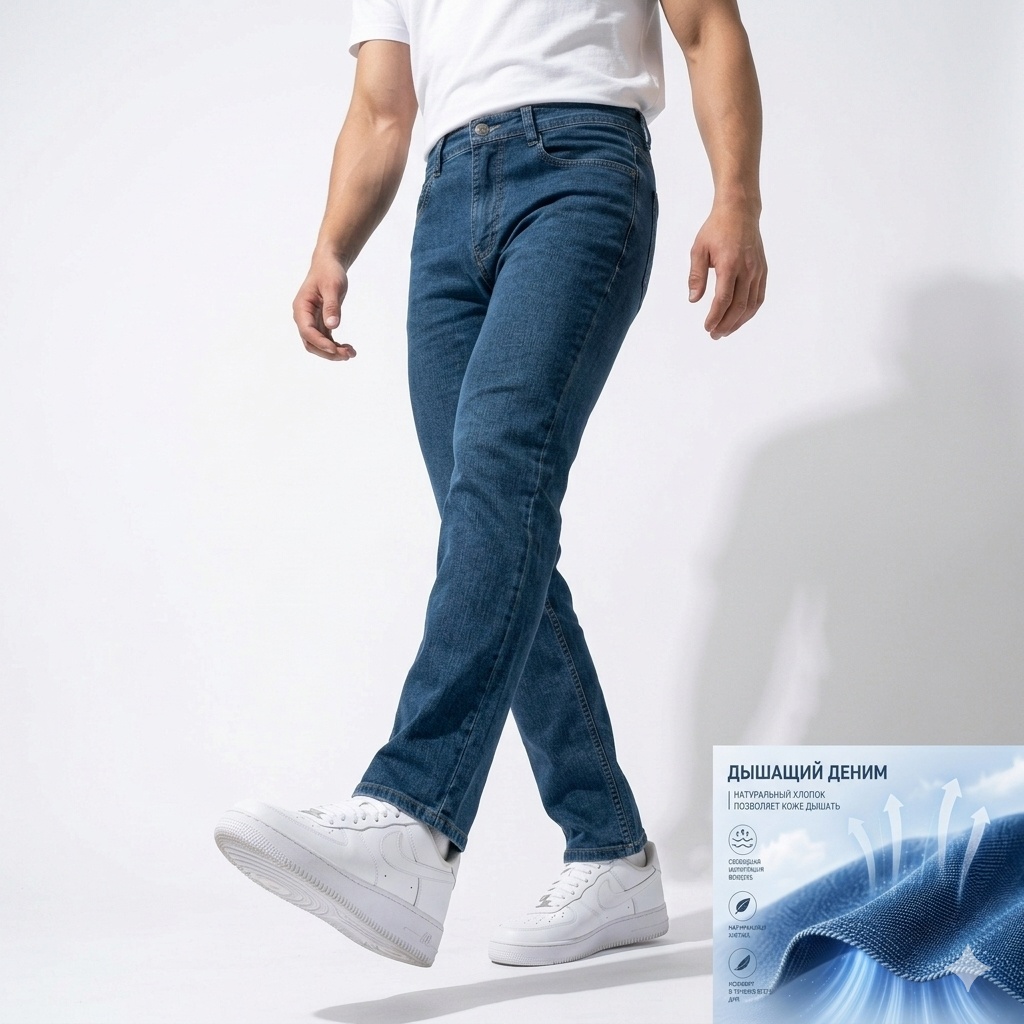 Джинсы зауженные JEANS-OFF-KA темно-синий