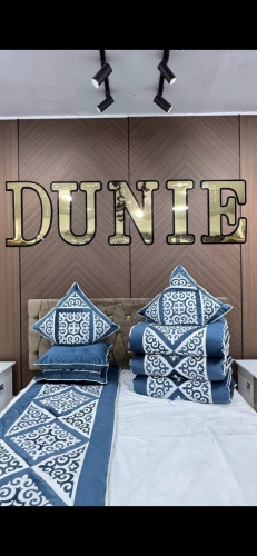 Dunie комплект корпе с подушками 230x80 см, хлопок, синтепон, бирюзовый