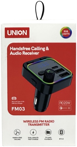 FM-трансмиттер 4GO Bluetooth черный