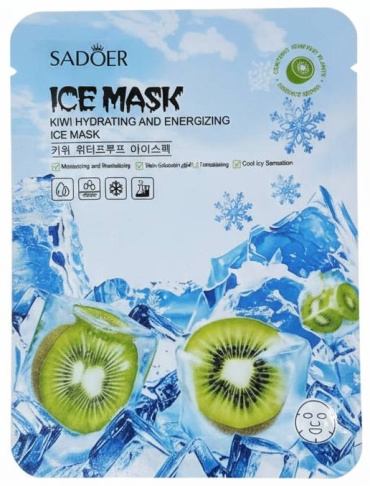 Маска для лица SADOER тканевая Kiwi Hydrating and Refreshing Ice Mask - Увлажняющая и освежающая маска 1 шт